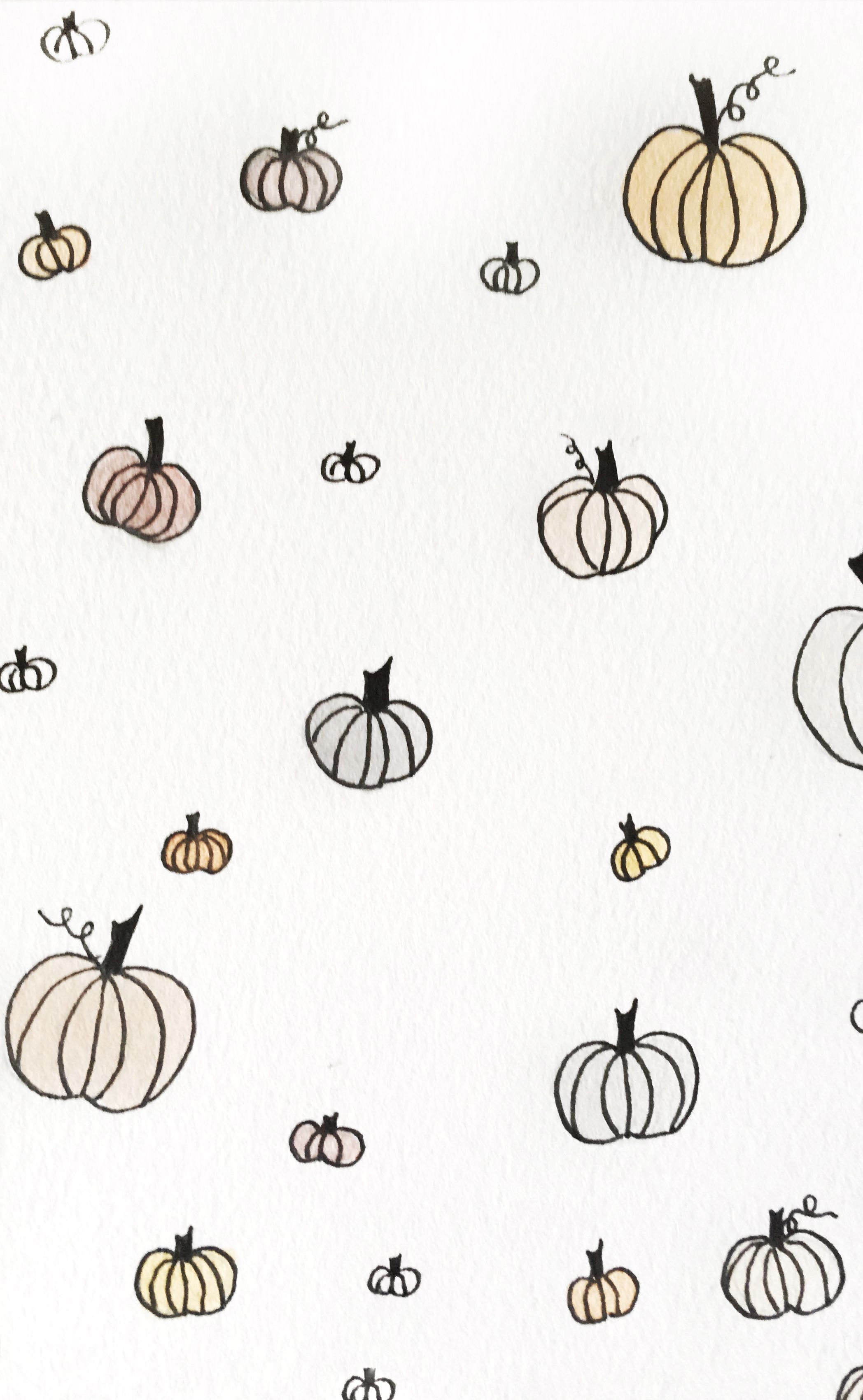 2100x3410 Watercolor Pumpkin Wallpaper Free Watercolor Pumpkin Background, Phone