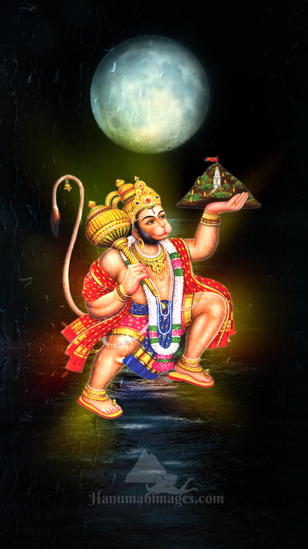 1080x1920 Flying Hanuman with sanjeevani, Phone