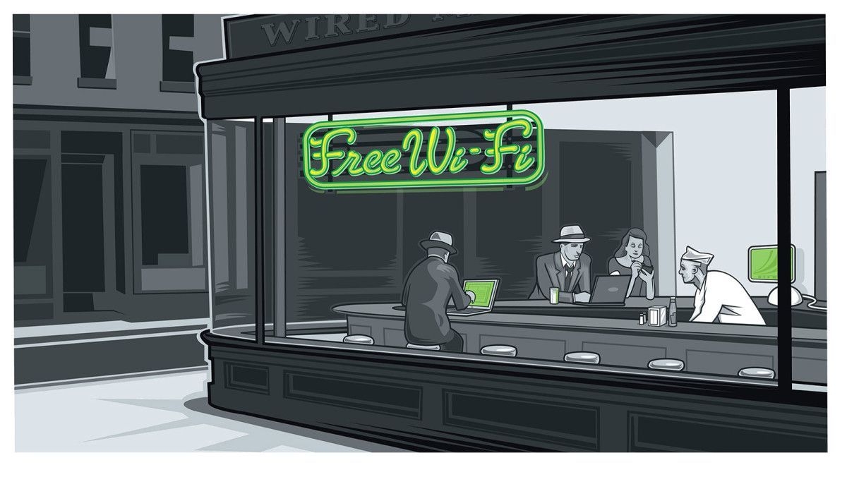 1200x680 Edward Hopper Nighthawks Wallpaper Hopper Nighthawks Parody Wallpaper & Background Download, Desktop