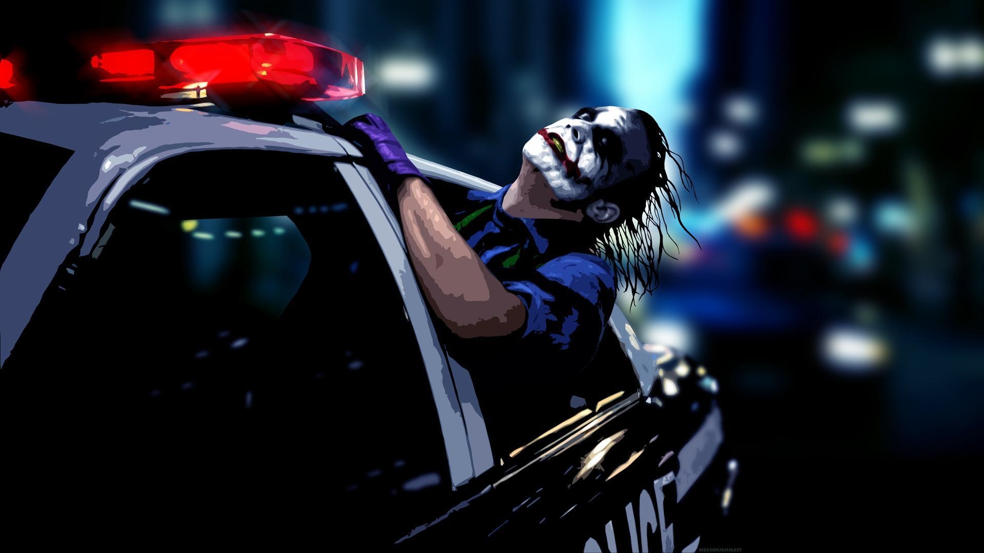 1920x1080 Movies Wallpaper Batman Joker in police car, Desktop