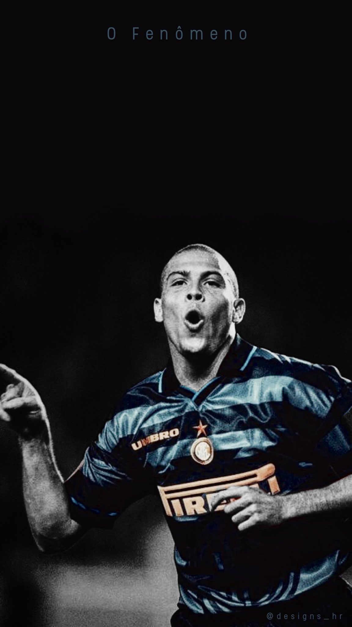 1160x2050 HR Designs idol growing up. The best player of a generation. O Fenomeno Ronaldo • Wallpaper & Lockscreen • Ronaldo #ofenomeno #goat #R9, Phone