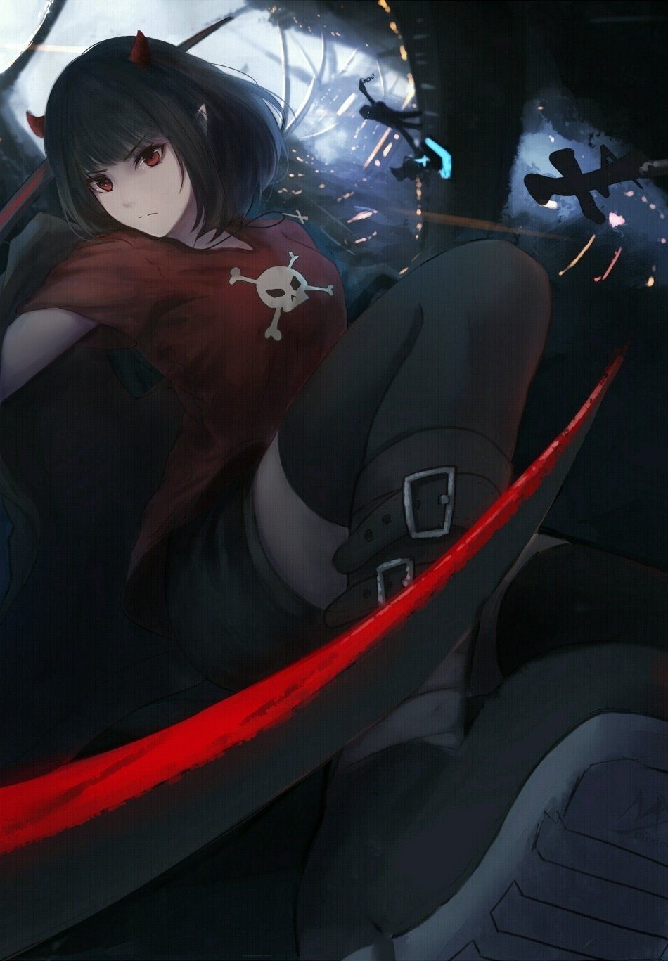 950x1370 High Quality iPhone Dark Anime Wallpaper, Phone