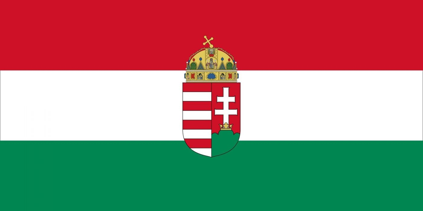 1400x700 2000px Flag Of Hungary With Arms (state)_svg Wallpaperx1000, Dual Screen