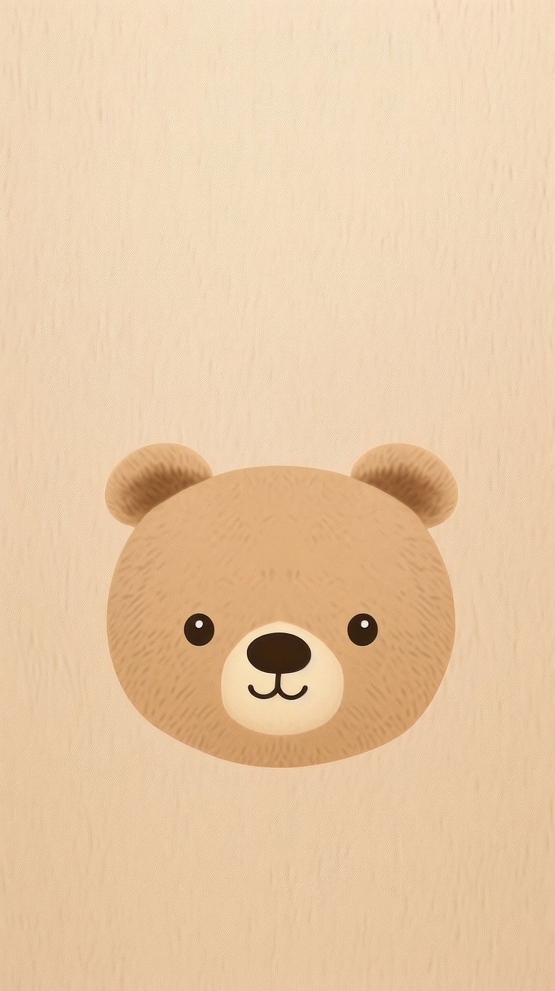 800x1430 Wallpaper pattern brown bear anthropomorphic. Free Photo Illustration, Phone