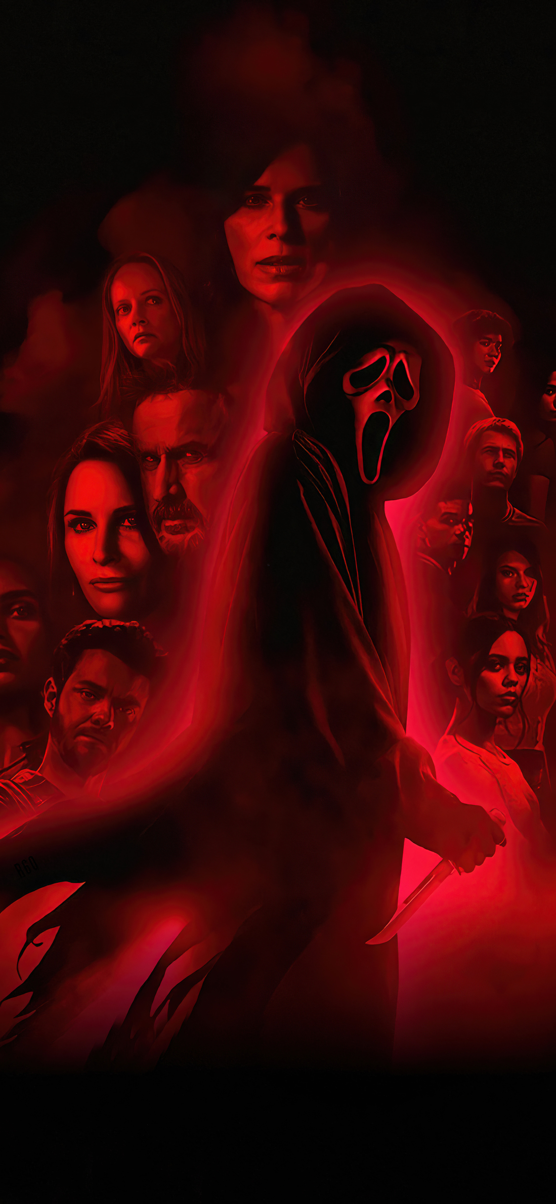 1130x2440 Scream Movie Poster iPhone XS, Phone