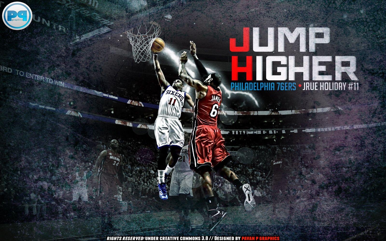 1600x1000 Jrue Holiday Dunk Over James 1600×1000 Wallpaper. Basketball, Desktop