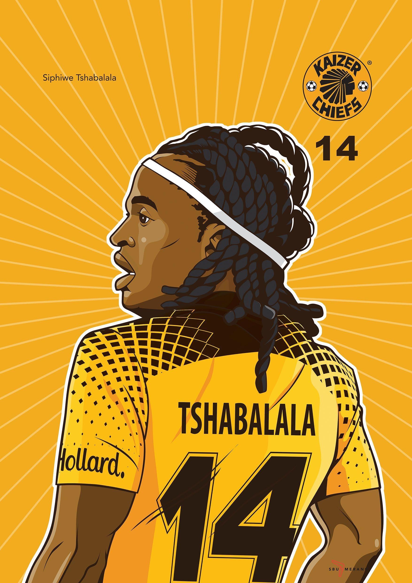 1760x2480 Iwisa Kaizer Chiefs Players_Poster Collection_Siphiwe Tshabalala, Phone