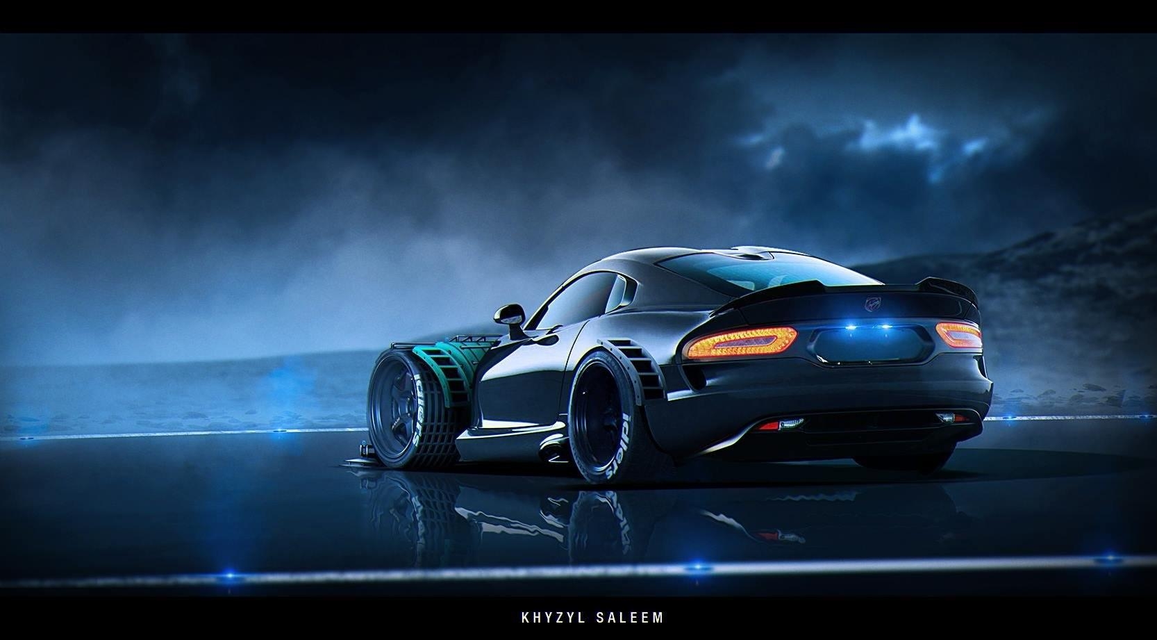 1670x930 Wallpaper,  px, car, Dodge Viper, futuristic, KhyzylSaleem, Desktop