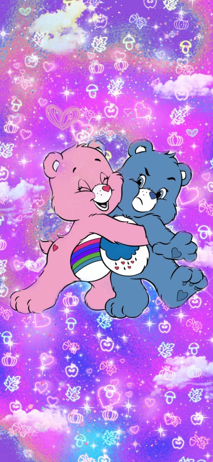 740x1600 Carebears wallpaper❤, Phone