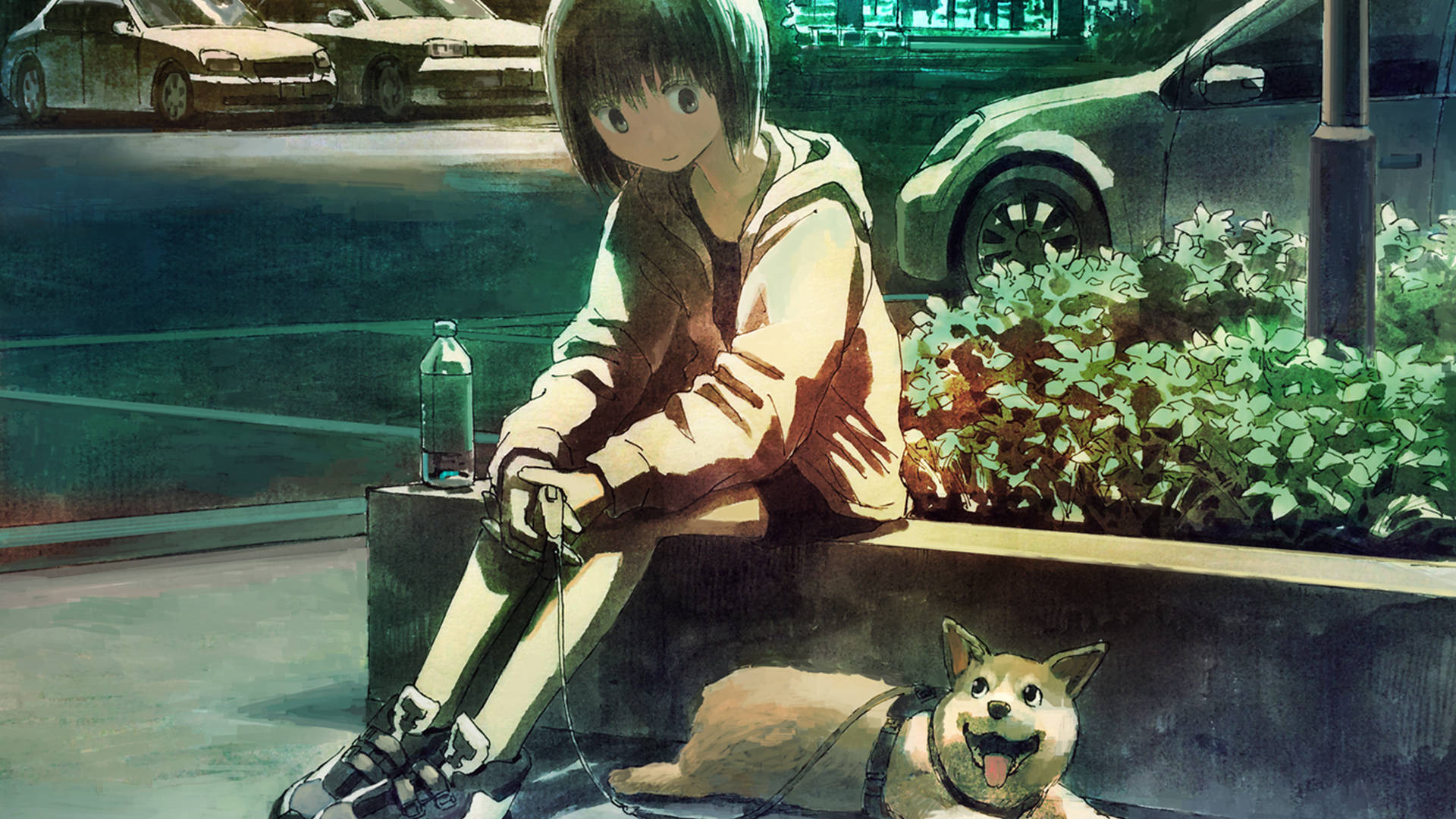 1920x1080 Download Anime Dog On Leash Wallpaper, Desktop