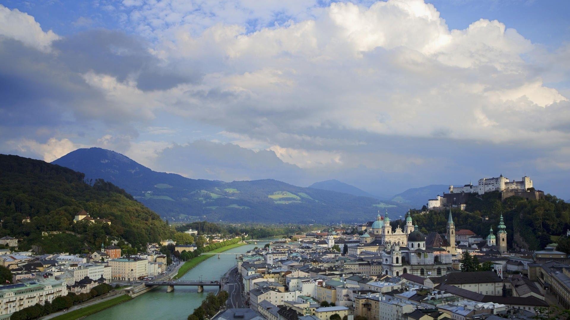 1920x1080 Salzburg Tag wallpaper: Salzburg Clouds City River Bridges, Desktop