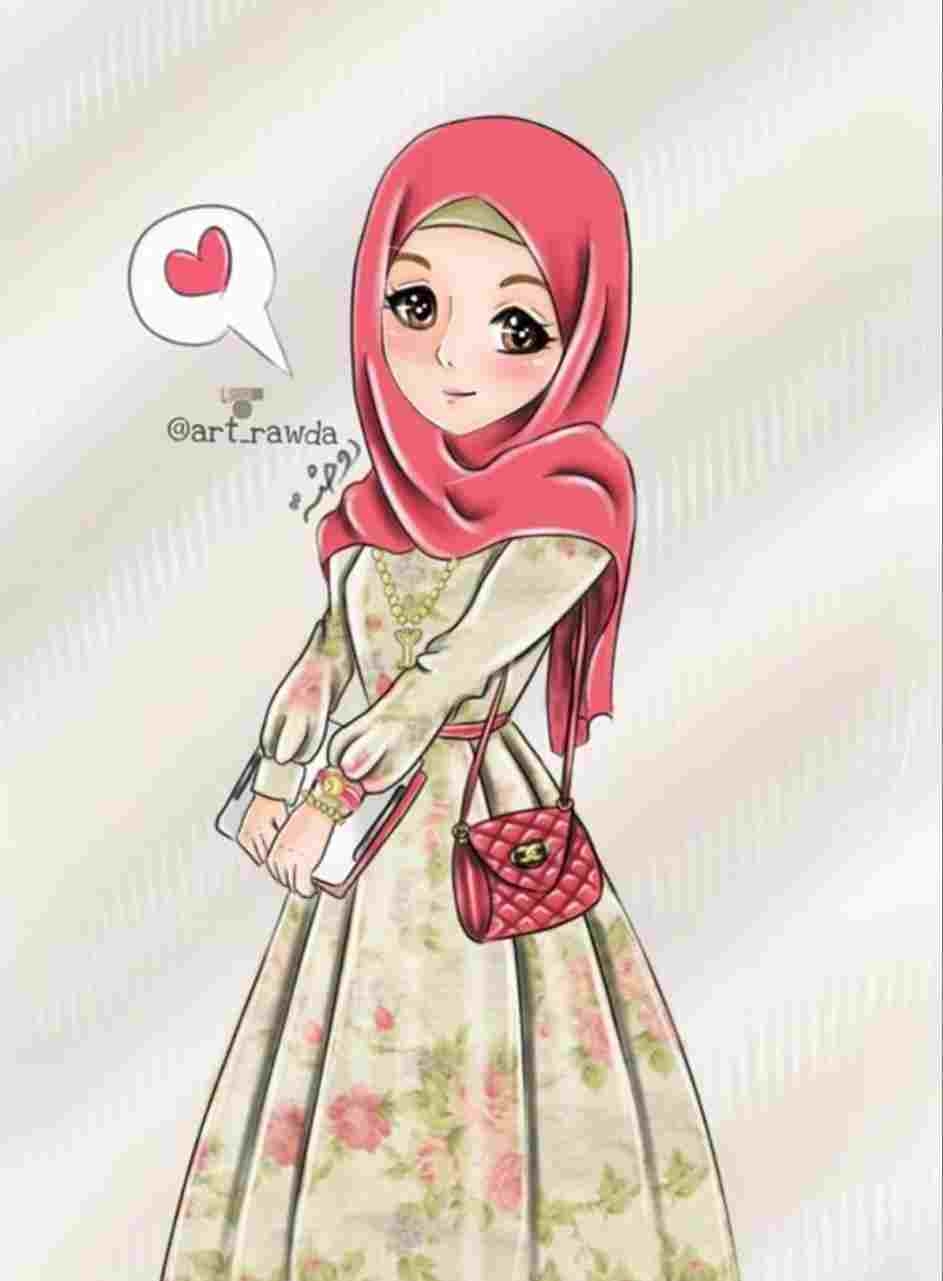 950x1290 Beautiful Hijab Girl Clipart, Phone