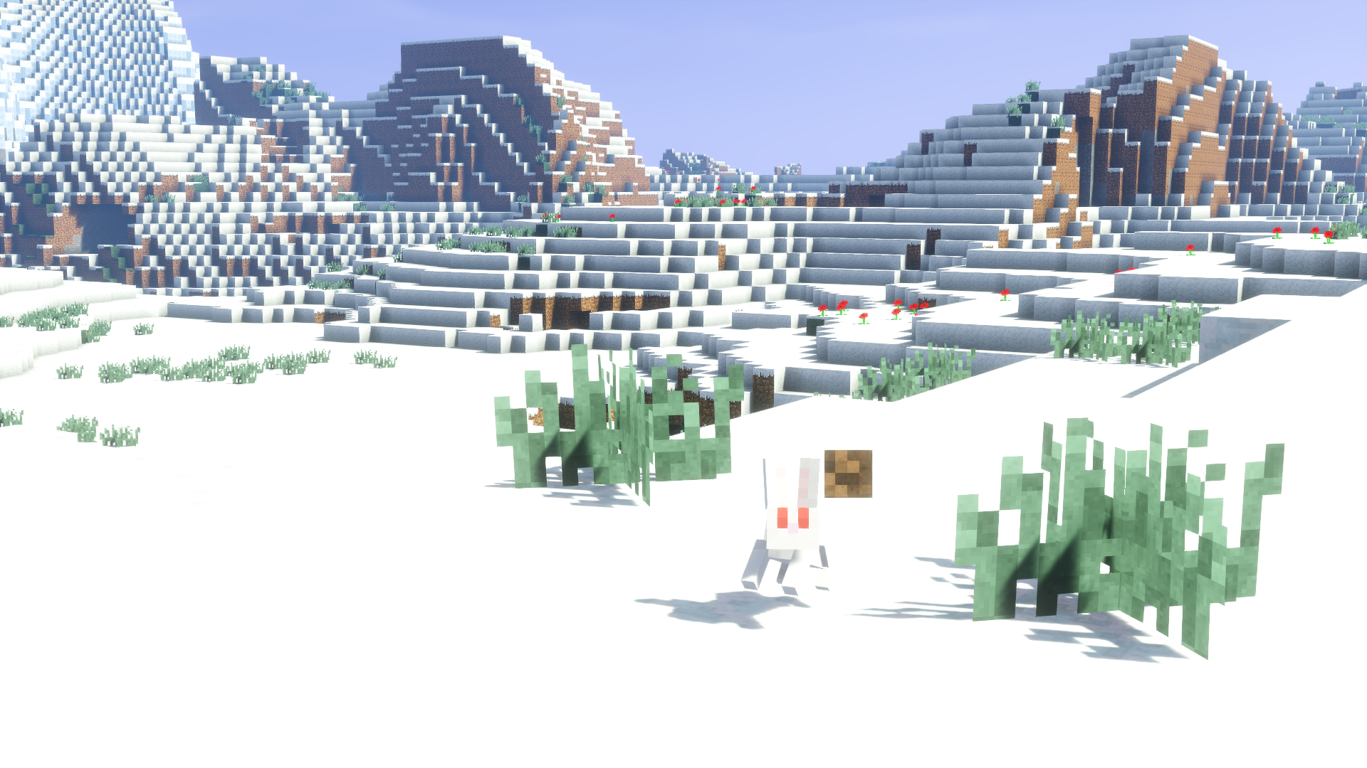 1920x1080 Snow Rabbit. Minecraft wallpaper, Minecraft, Wallpaper, Desktop