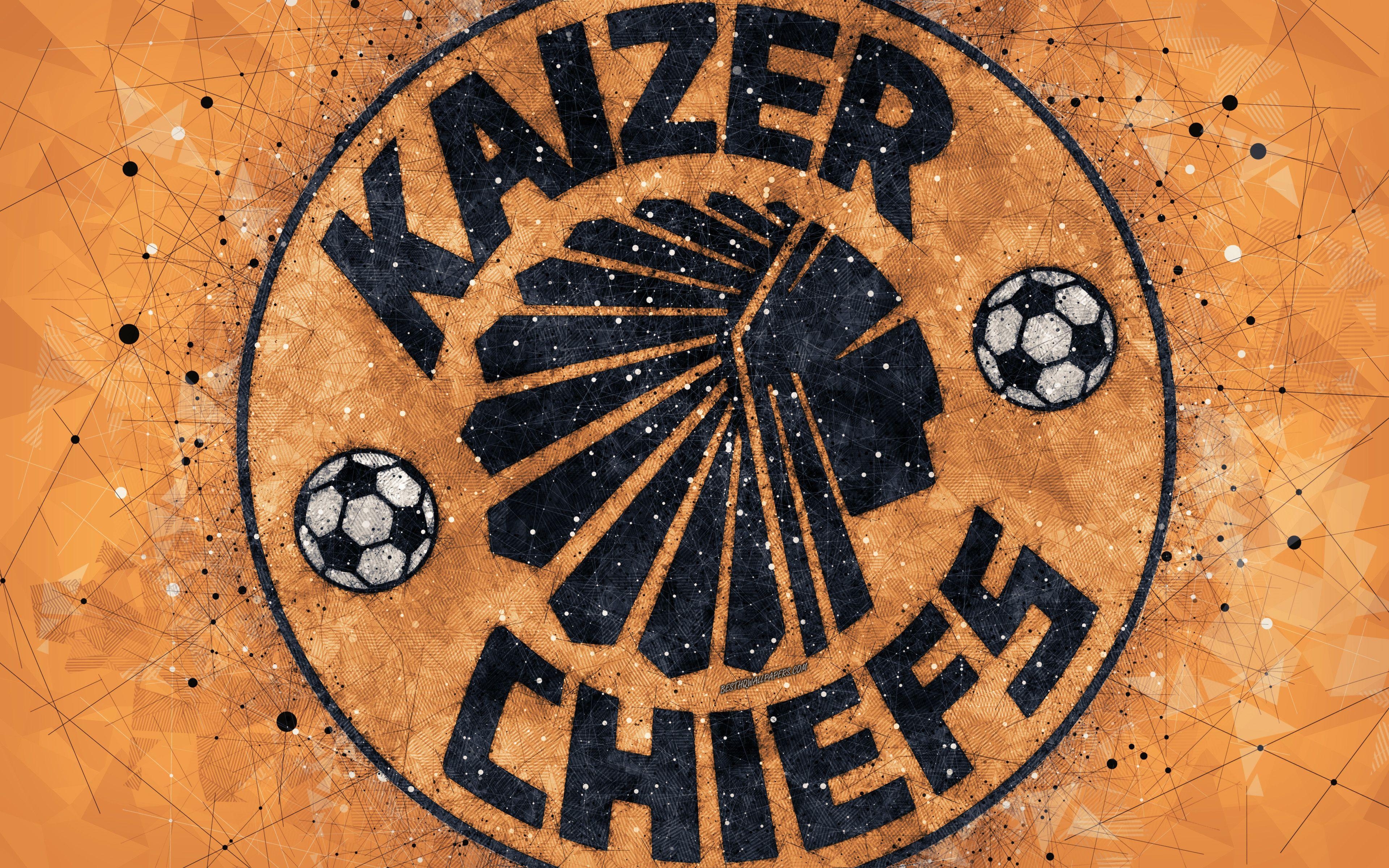 3840x2400 Download wallpaper Kaizer Chiefs FC, 4k, logo, geometric art, South, Desktop