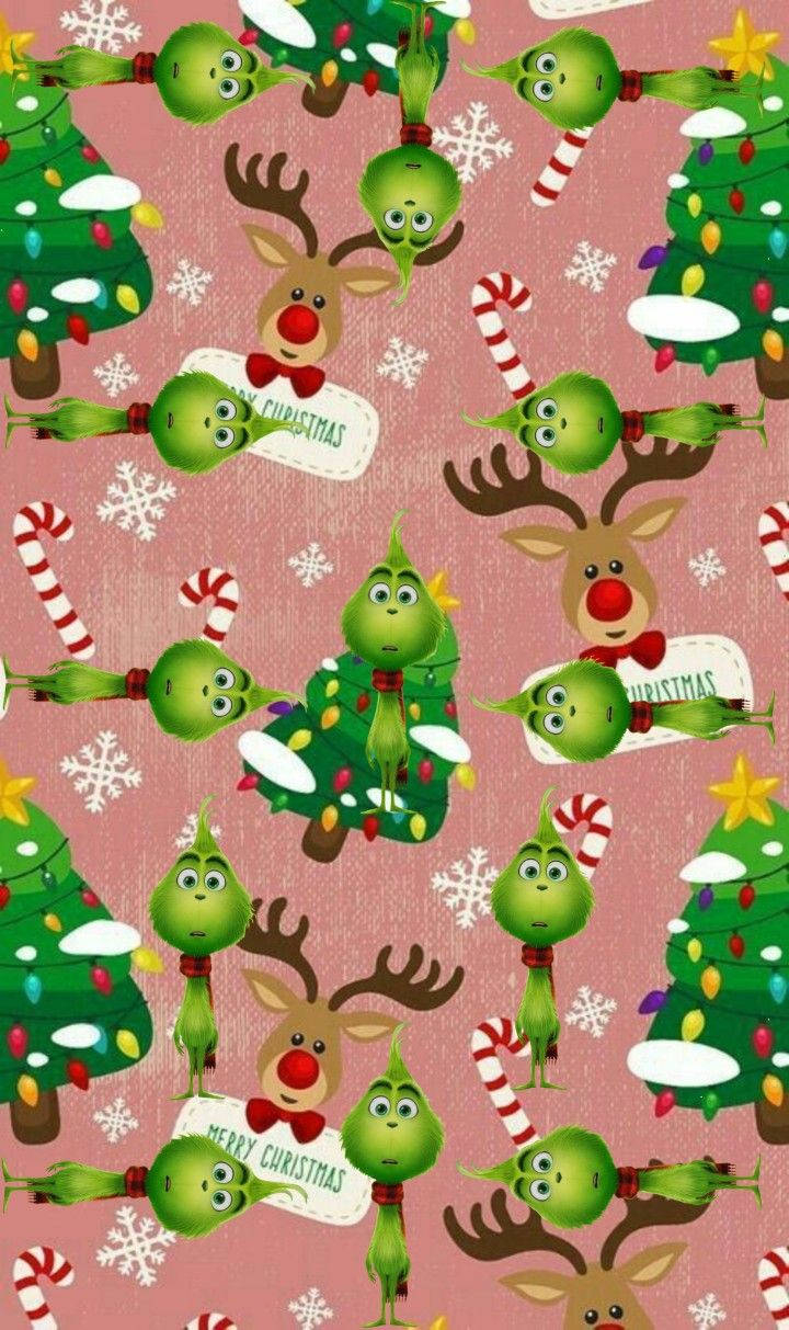 720x1220 Download Grinch Christmas Pattern Wallpaper, Phone