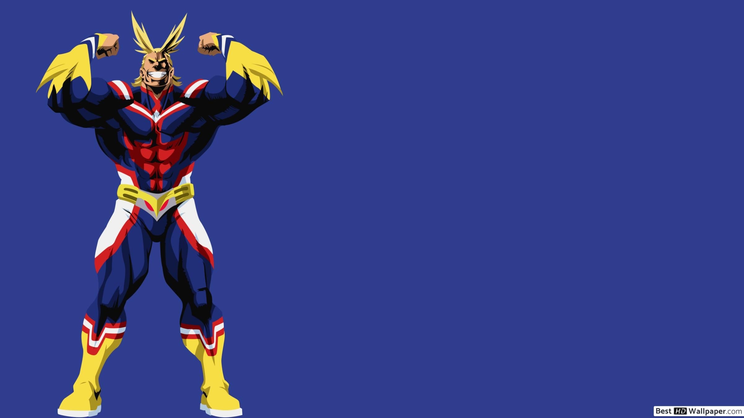 2400x1350 My Hero Academia Might (Minimalist) HD wallpaper download, Desktop