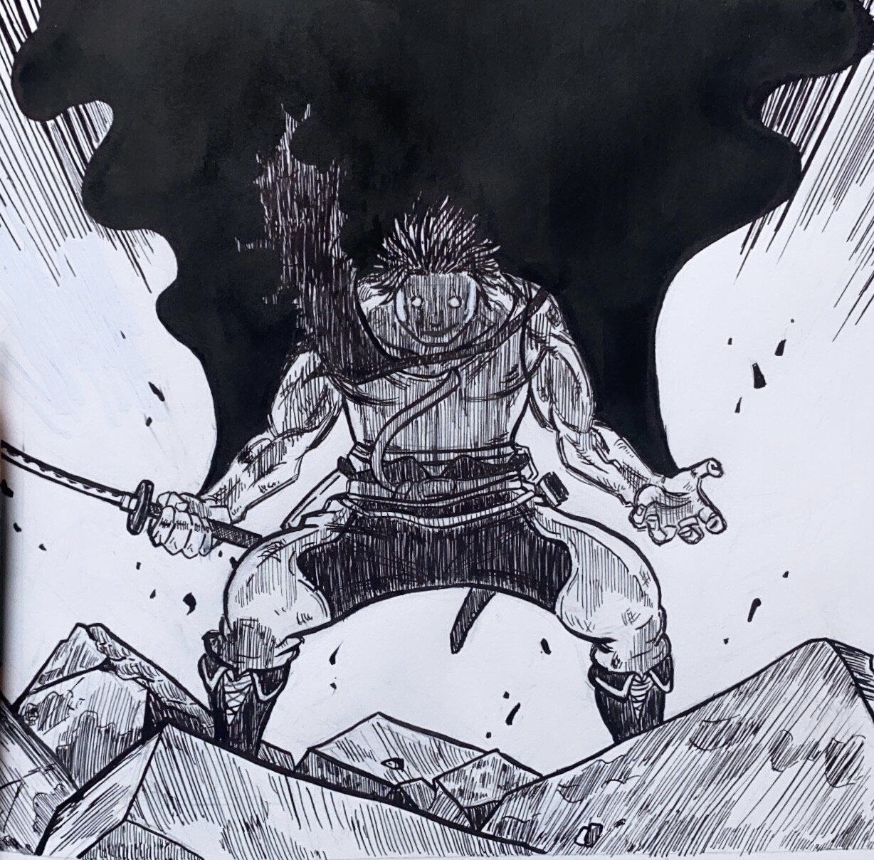 1230x1210 Manga Panel Inking Your Limits, Desktop