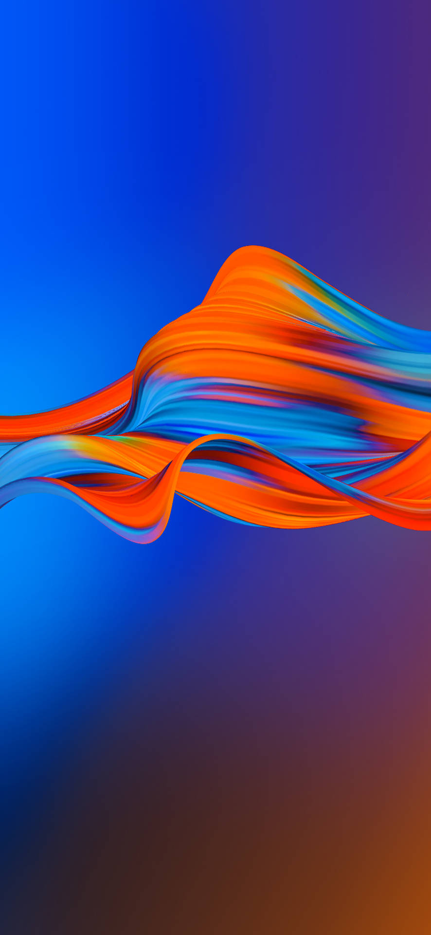 890x1920 Download 3D Blue Paint Motorola Wallpaper, Phone