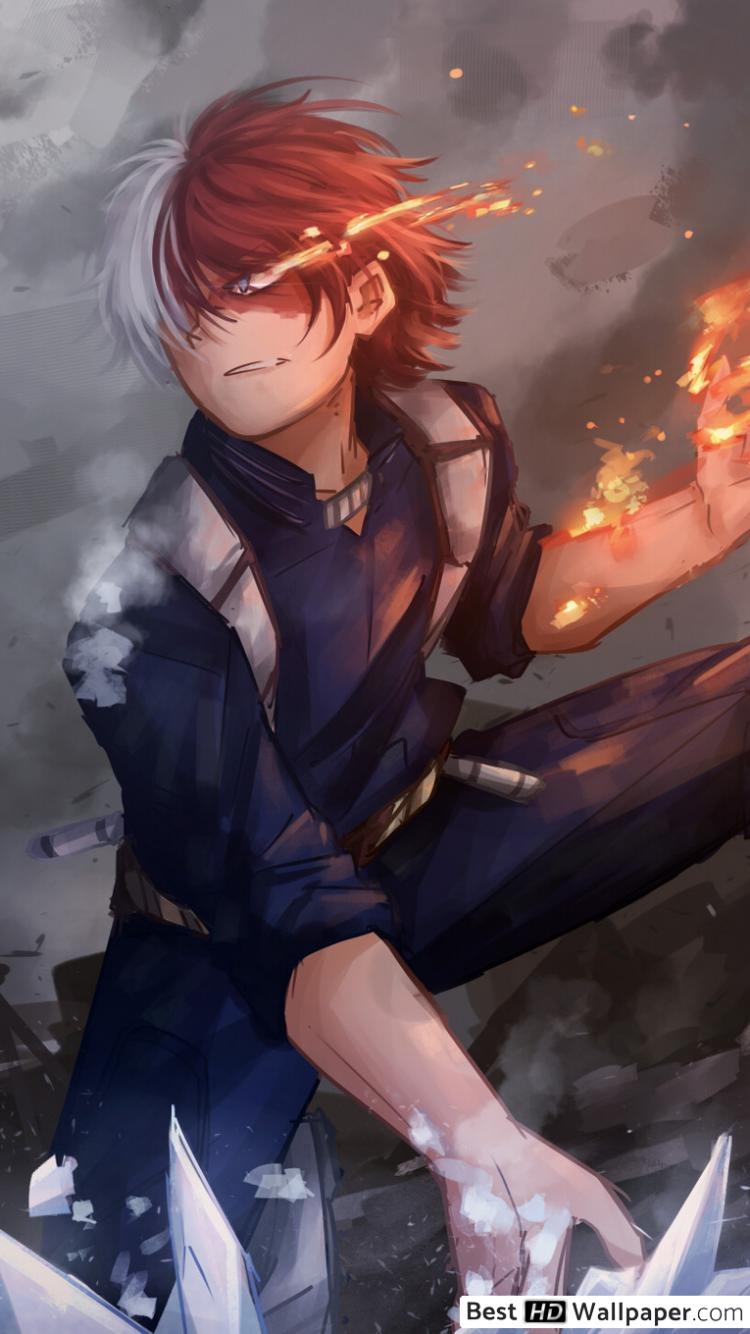 750x1340 Shoto Todoroki Hero Academia HD wallpaper download, Phone