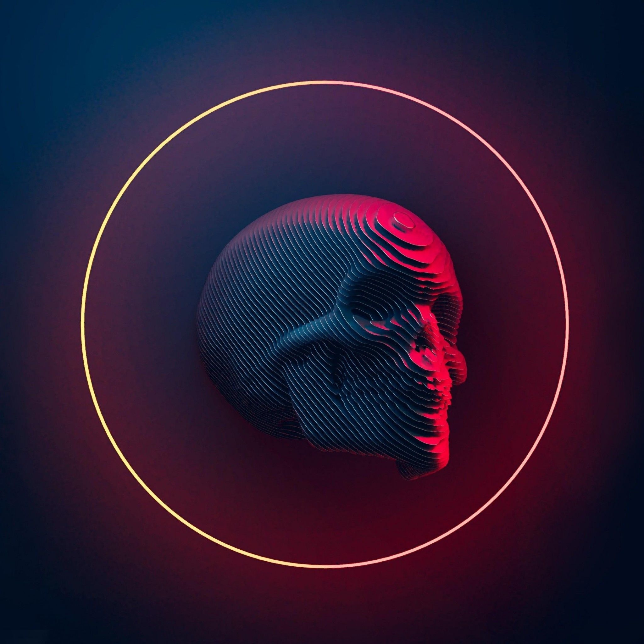 2050x2050 Just Another Skull 4K Wallpaper Retina iPad Hot Desktop and background for your PC and mobile, Phone