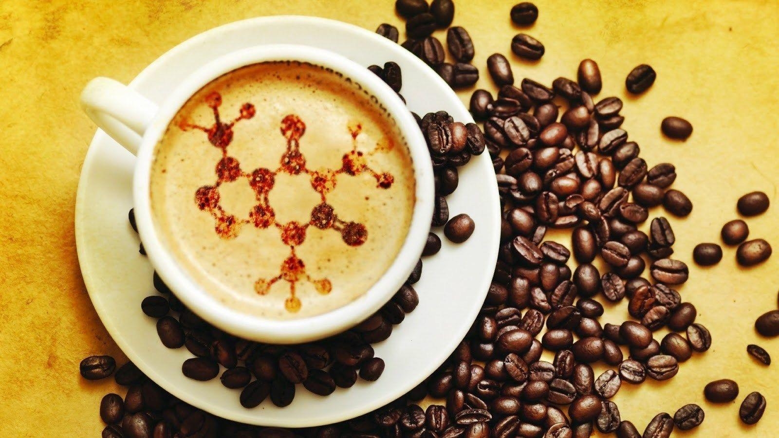 1600x900 Chemistry Structure In Coffee And Beans Hd Wallpaper. Chem, Desktop