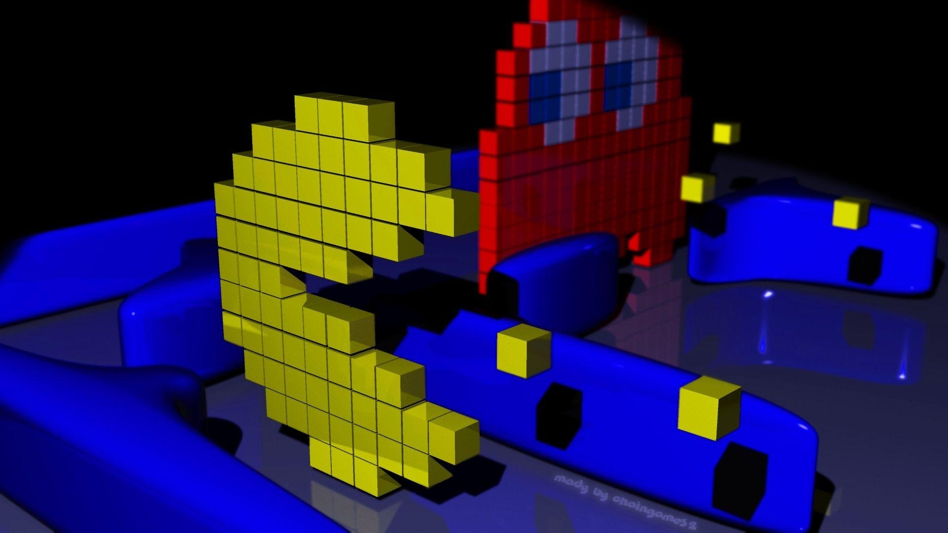 1920x1080 Pacman Wallpaper 3D, Desktop