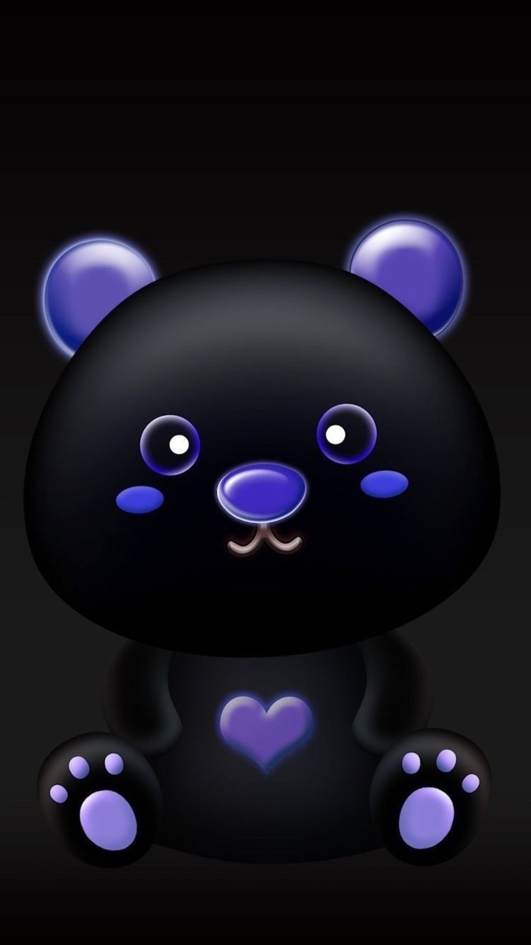 750x1340 Fondos divertidos. Neon wallpaper, Bear wallpaper, Teddy bear wallpaper, Phone