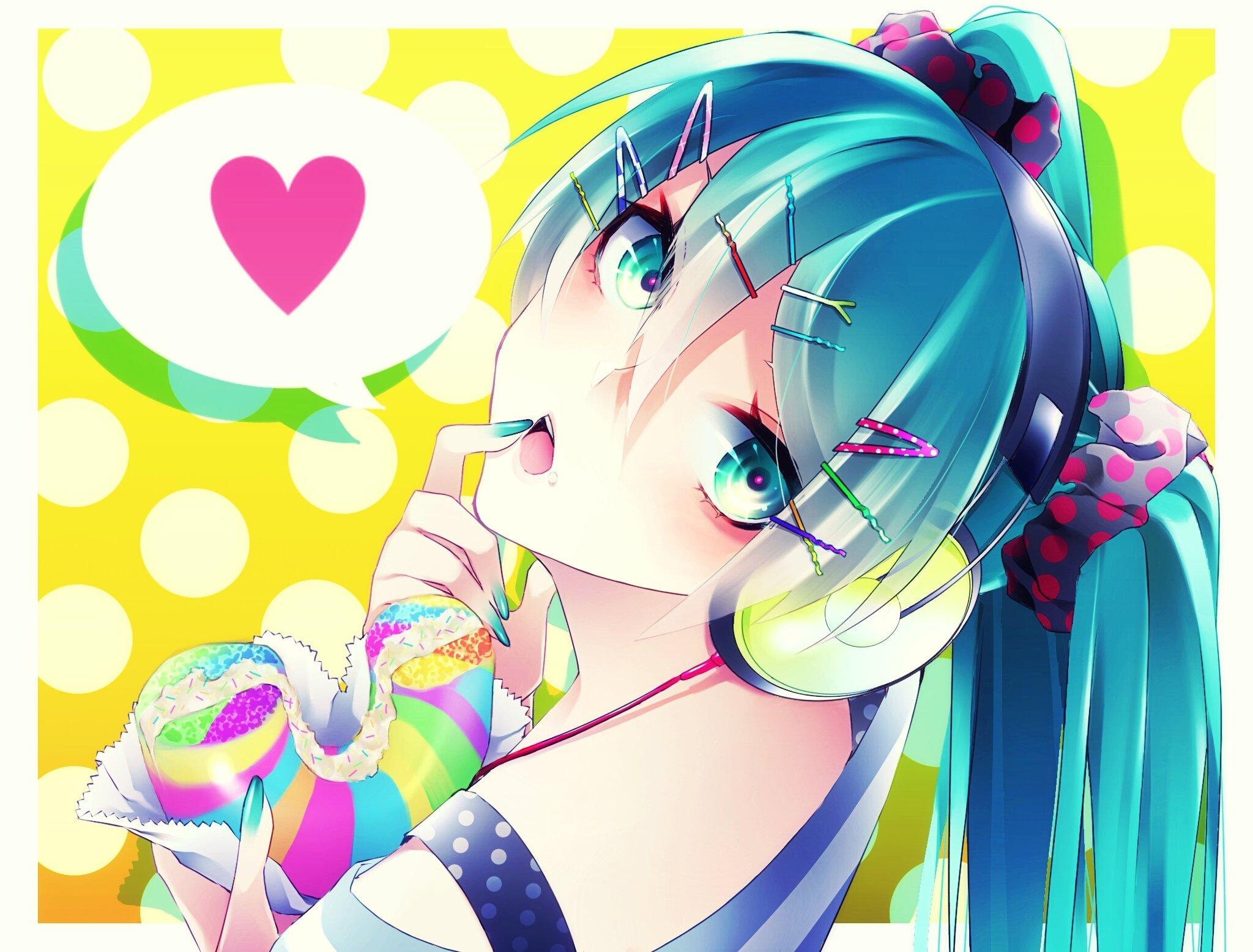 2050x1560 Vocaloid Hatsune Miku White Border Wires Speech Bubble wallpaper, Desktop