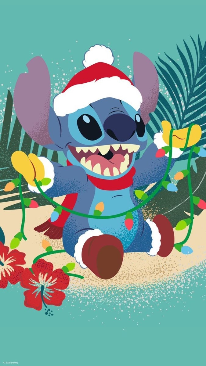 680x1200 Stitch Holiday Wallpaper. Christmas wallpaper iphone cute, Christmas wallpaper, Disney collage, Phone