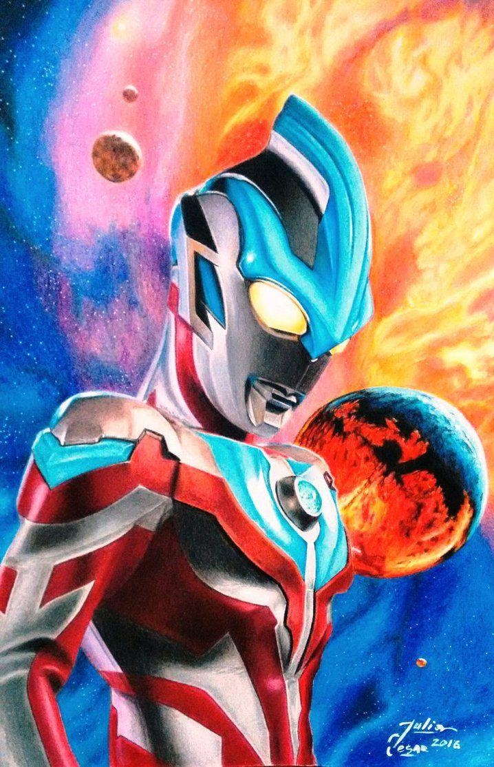 720x1120 Ultraman Ginga 100% EM LÁPIS DE COR. Seni murni, Seni anime, Animasi, Phone