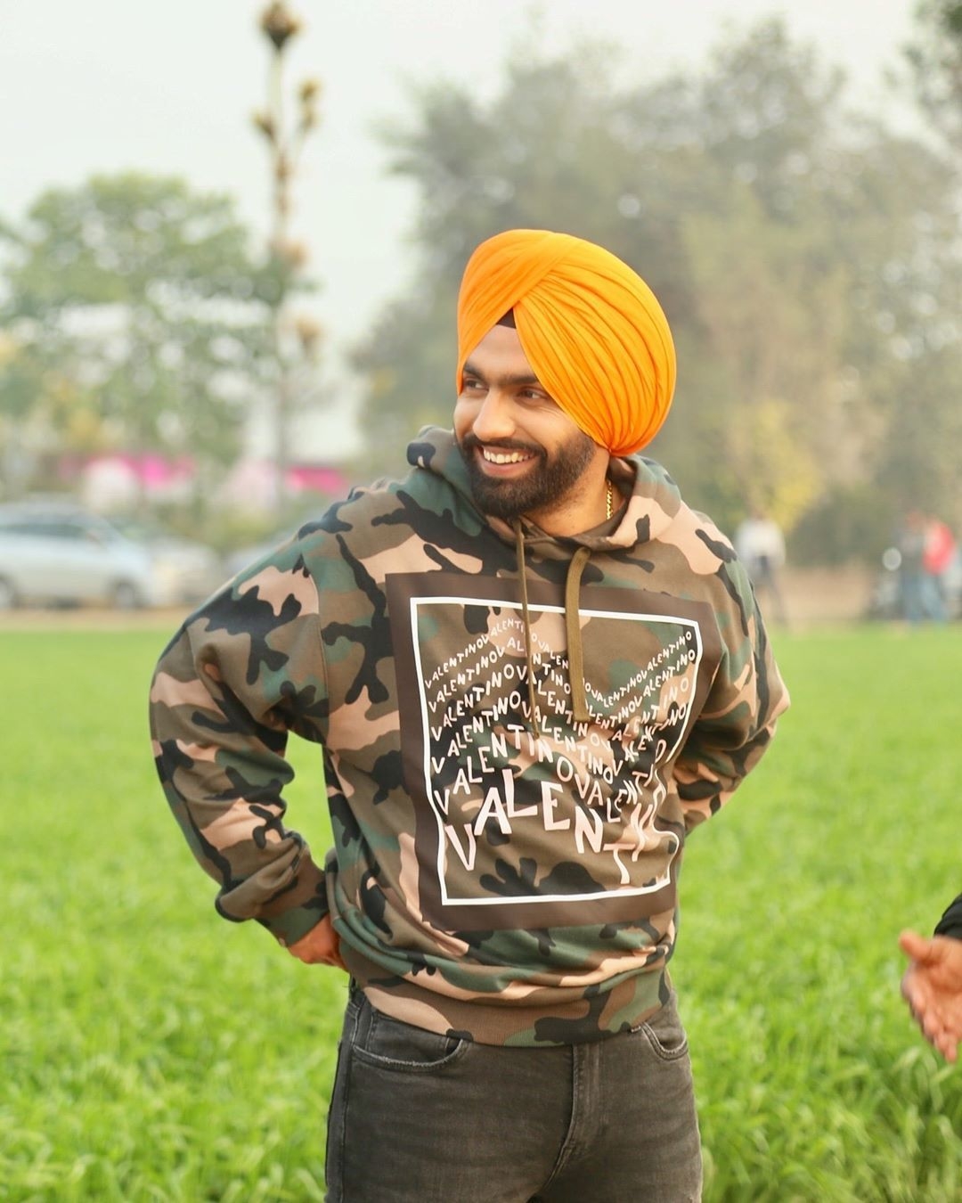 1080x1350 Image may contain: 1 person, outdoor. Ammy virk, Punjabi models, Best actor, Phone