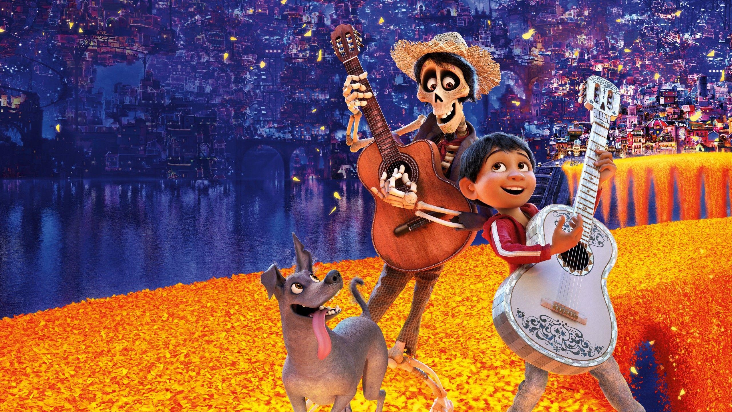 2560x1440 Wallpaper Coco, Hector, Miguel, Dante, Pixar, Animation, HD, Desktop