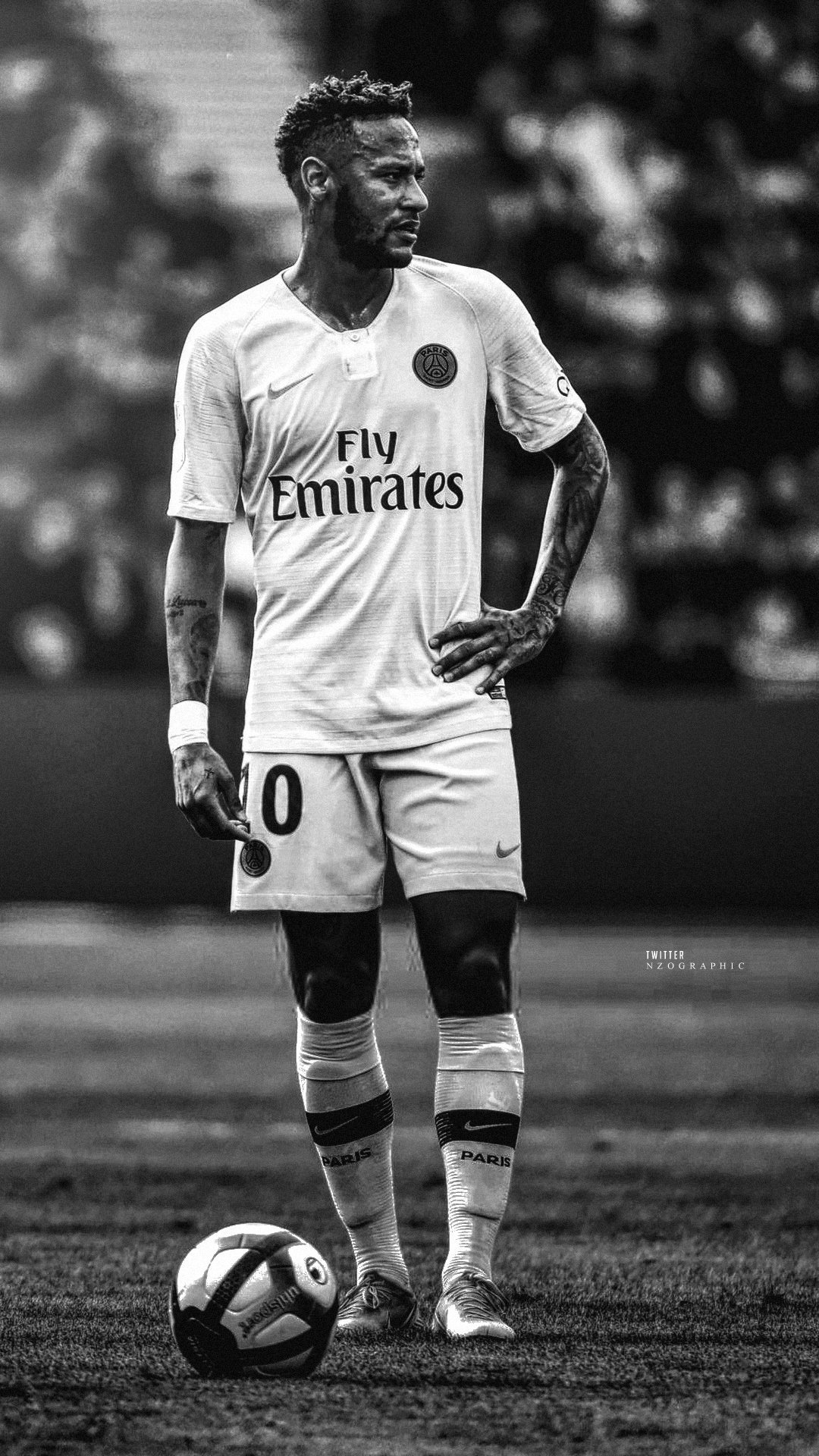 1080x1920 Neymar Psg White Jersey, Phone