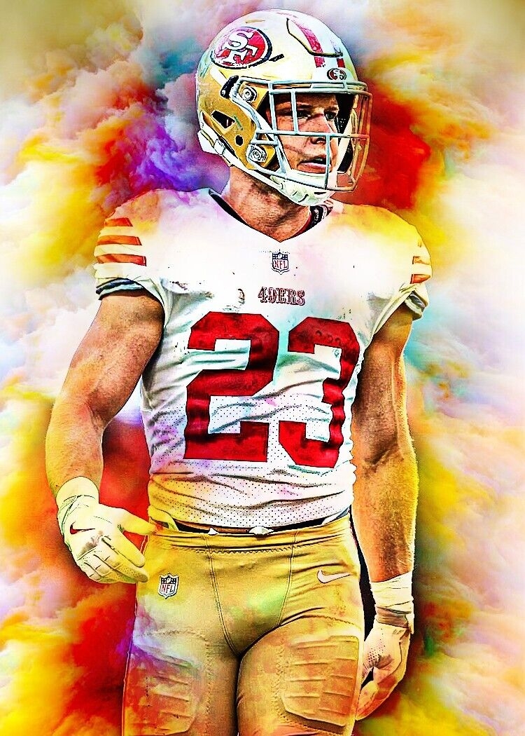 750x1050 Christian McCaffrey San Francisco 49ers 4 5 ACEO Art Print Card By.Marci, Phone