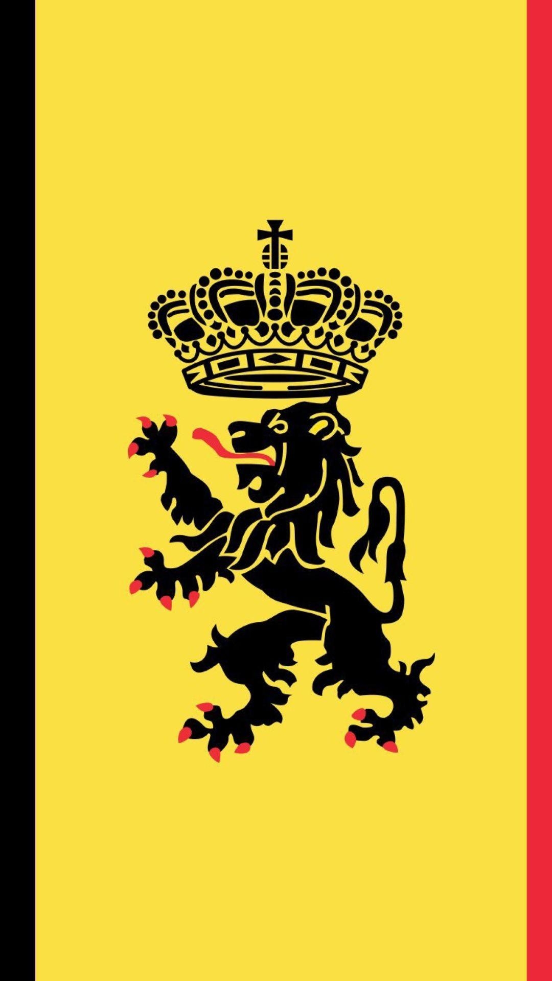 1080x1920 Belgium flag and gerb iphone wallpaper, Phone