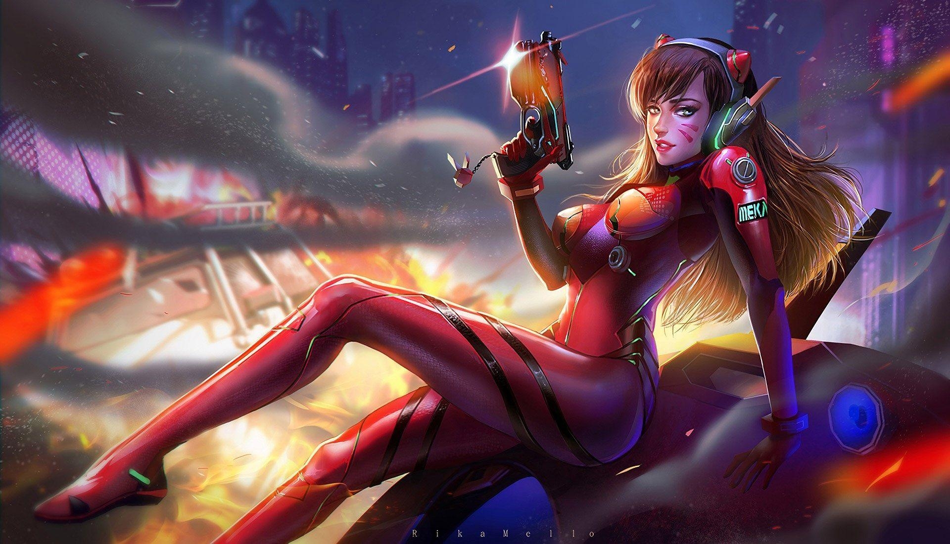 1920x1100 dva overwatch HD wallpaper picture, Desktop