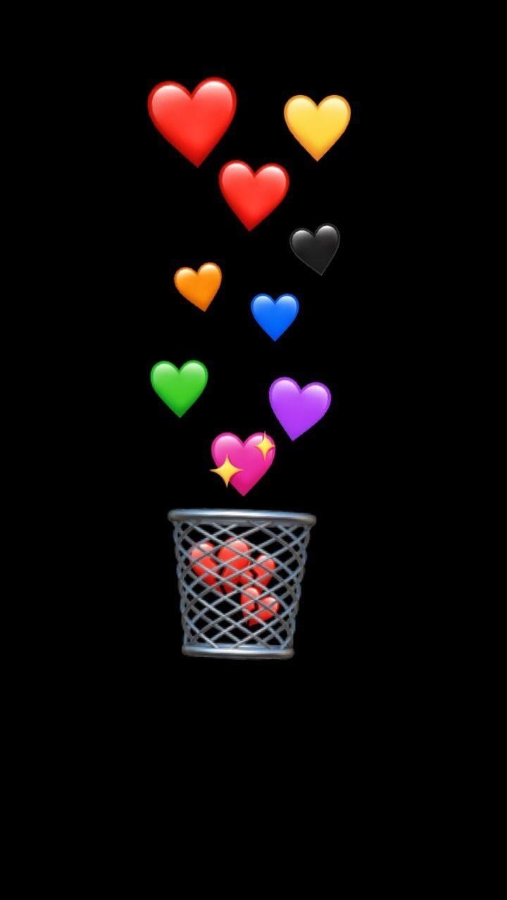 720x1280 Wallpaper iPhone Emojis❤️ Emoji Black Background, Phone