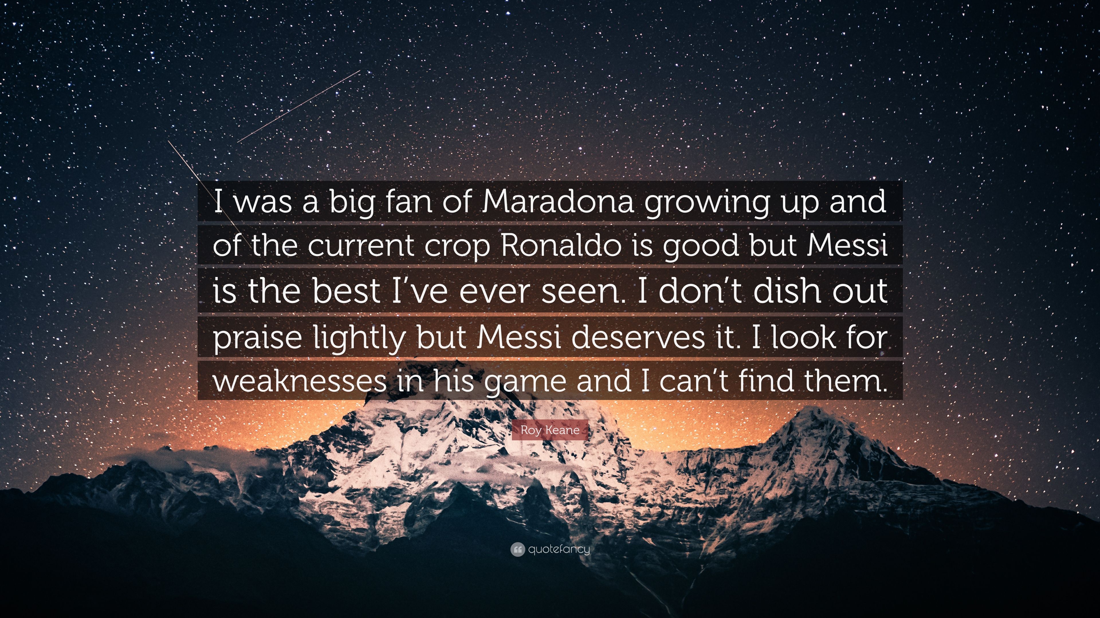 3840x2160 Roy Keane Quote: “I was a big fan of Maradona growing up and, Desktop