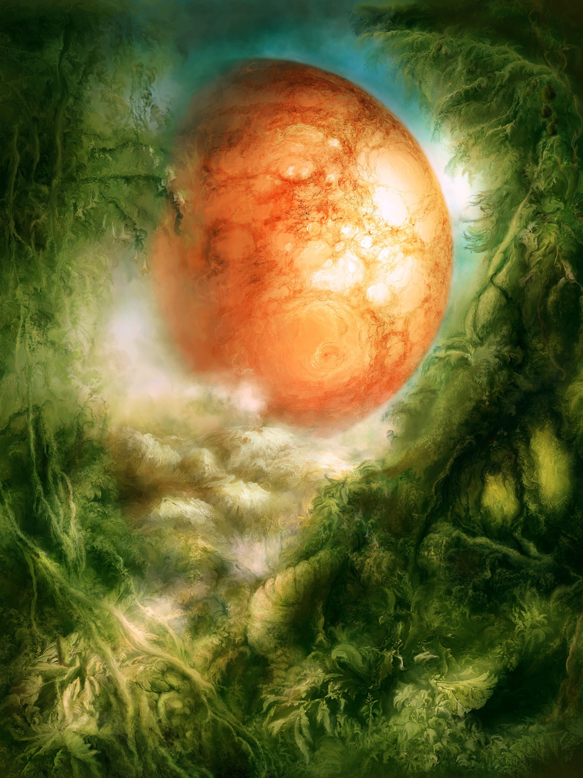 2050x2740 Wallpaper Planets Fantasy Fantastic world, Phone