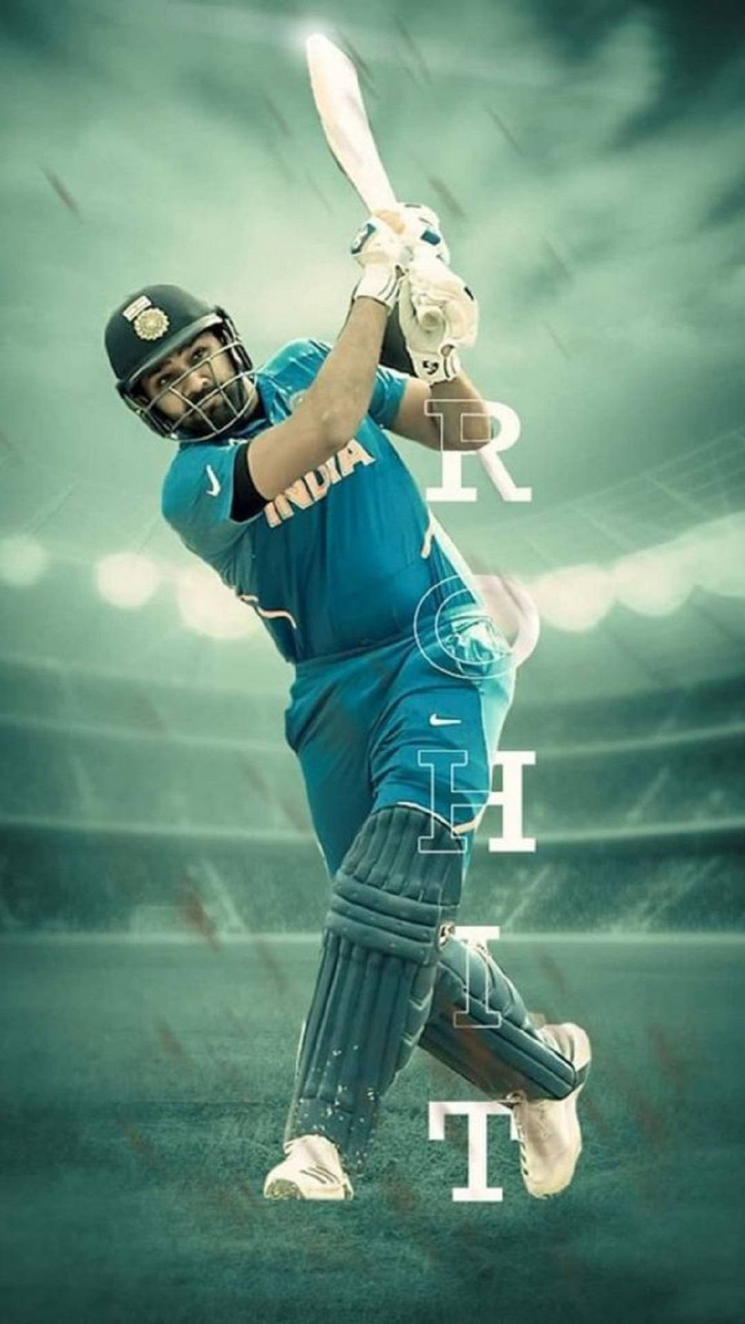 1080x1920 Download Indian Cricket Rohit Sharma Poster Wallpaper, Phone