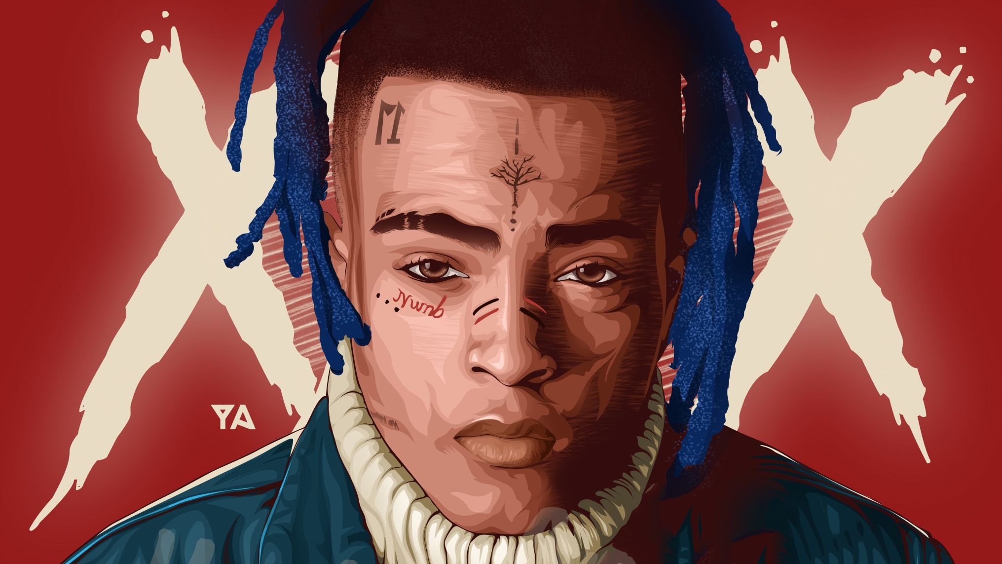 2040x1150 XXXTentacion Artwork Laptop Full HD 1080P HD 4k Wallpaper, Image, Background, Photo and Picture, Desktop