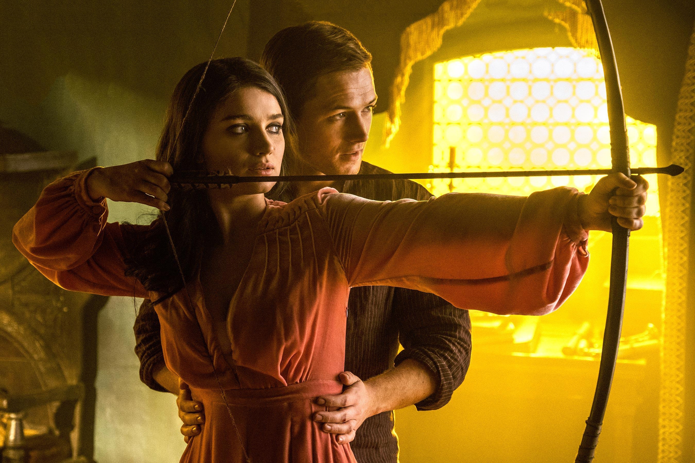 2700x1800 Wallpaper Robin Hood, Eve Hewson, Taron Egerton, Movies, Desktop