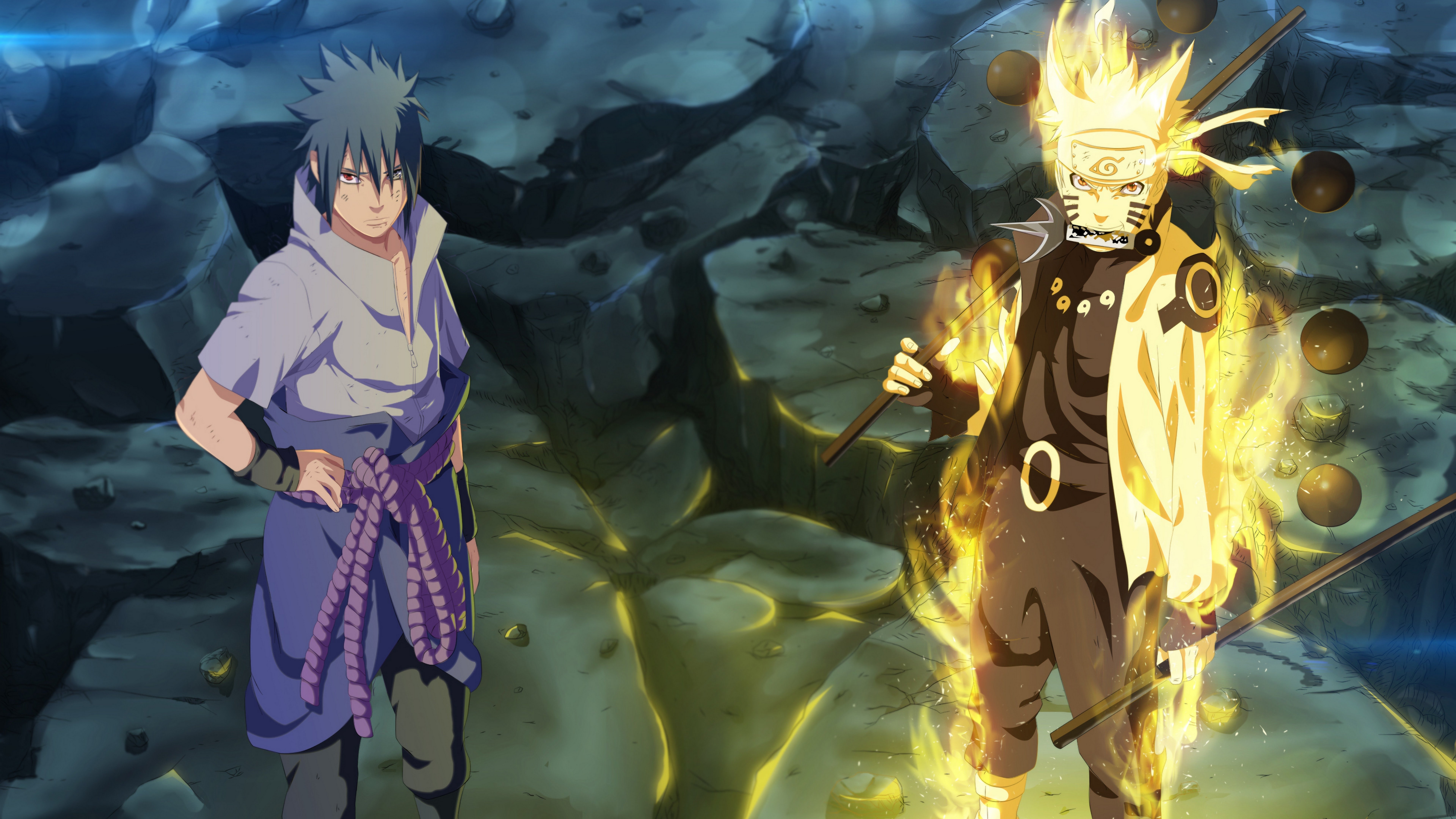 7680x4320 Naruto Sasuke 4K Wallpaper, Desktop