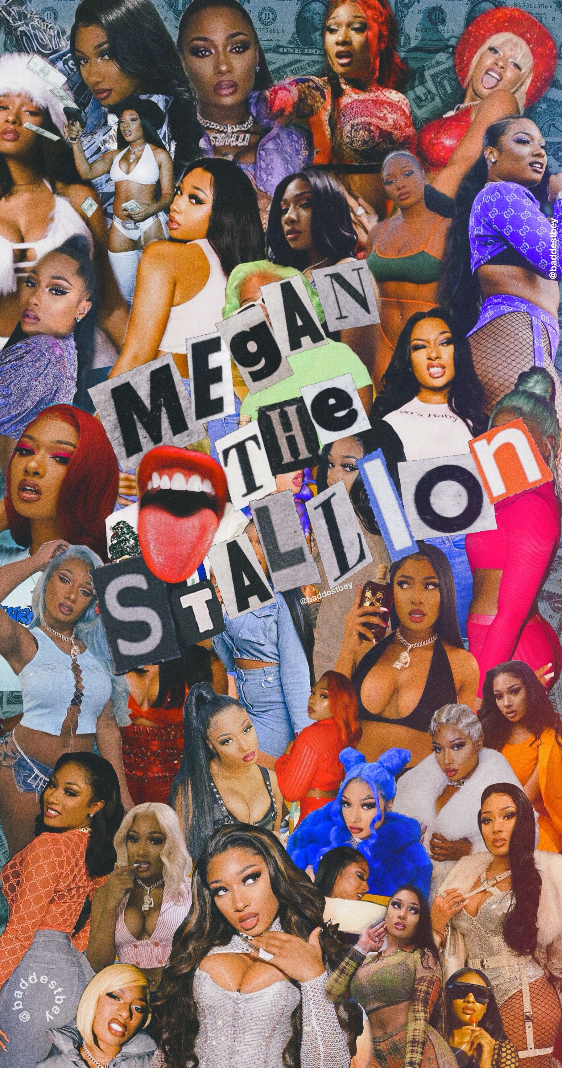 1830x3470 Megan Thee Stallion collage wallpaper.. Megan Thee Stallion Wallpapee. iPhone wallpaper landscape, Edgy wallpaper, iPhone wallpaper tumblr aesthetic, Phone