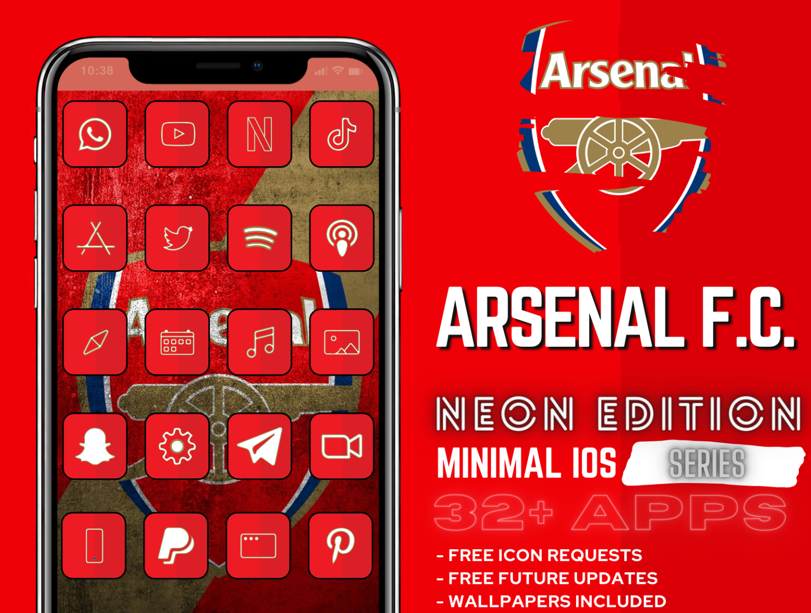 1590x1200 Arsenal iOS 14 iPhone App Icon Pack Design Style, Desktop