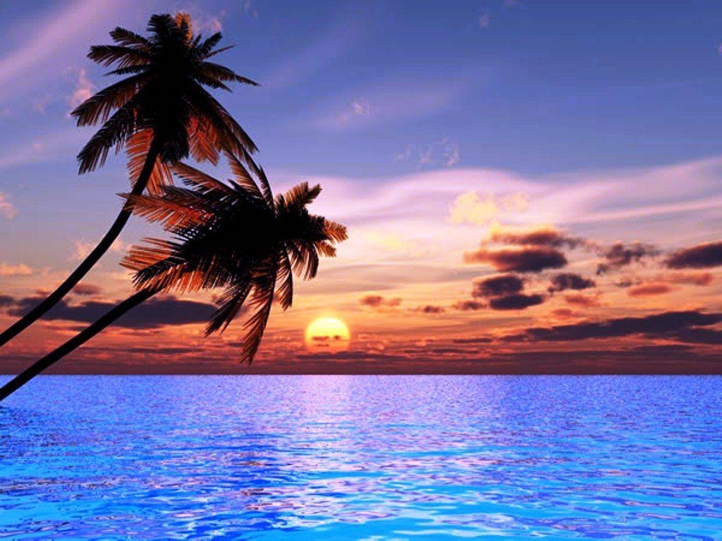 1030x770 Beautiful Beach Sunset Picture, Desktop