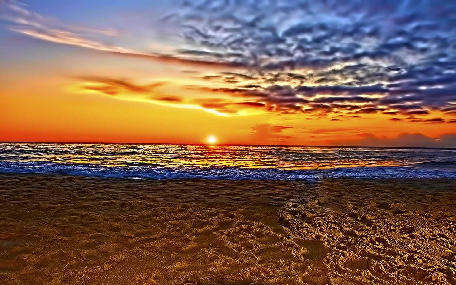 1920x1200 Sunset Beautiful Beach Wallpaper, Desktop