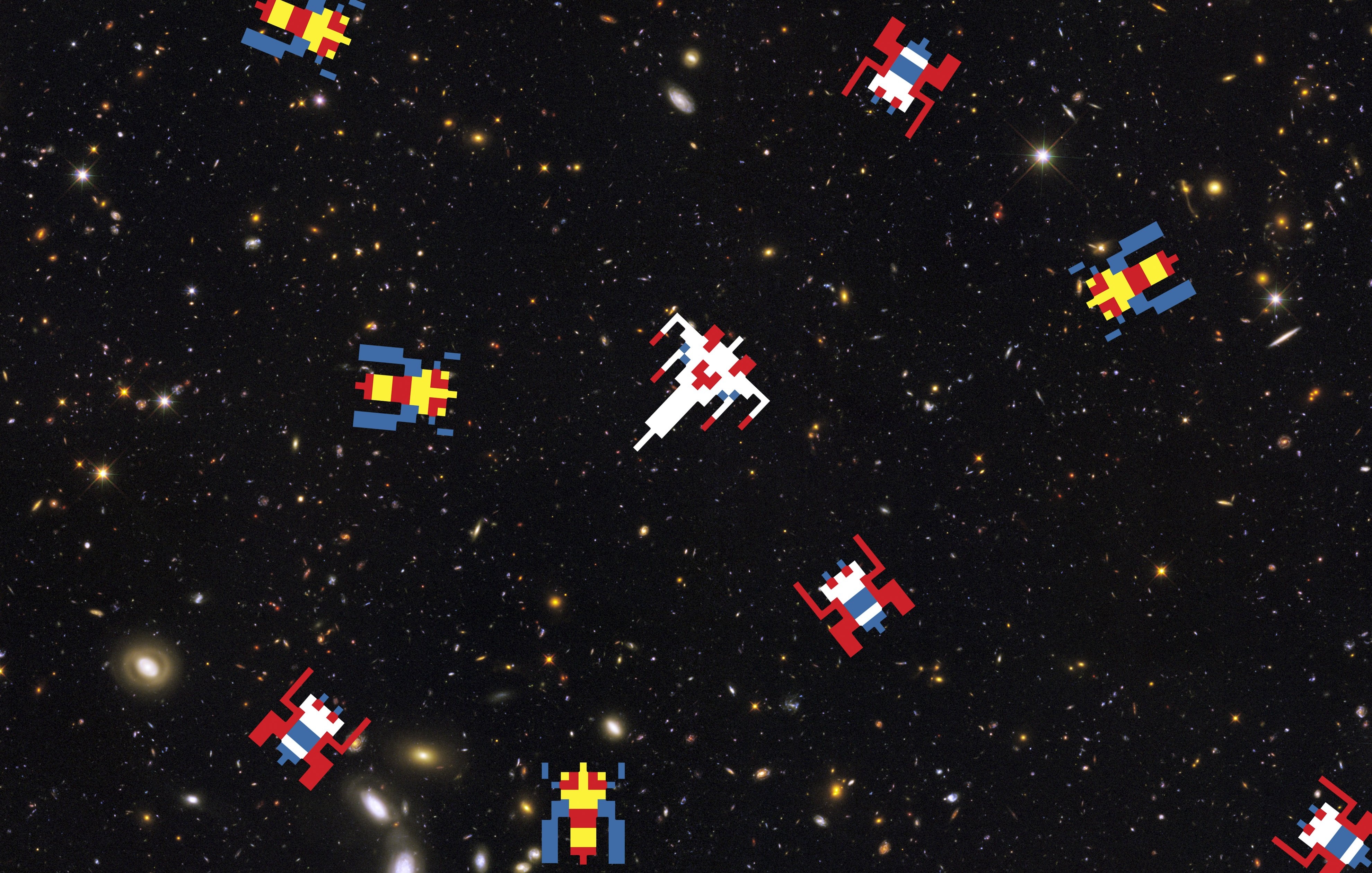 3960x2520 GALAGA Sci Fi Arcade Shooter Spaceship Action Atari Wallpaper, Desktop