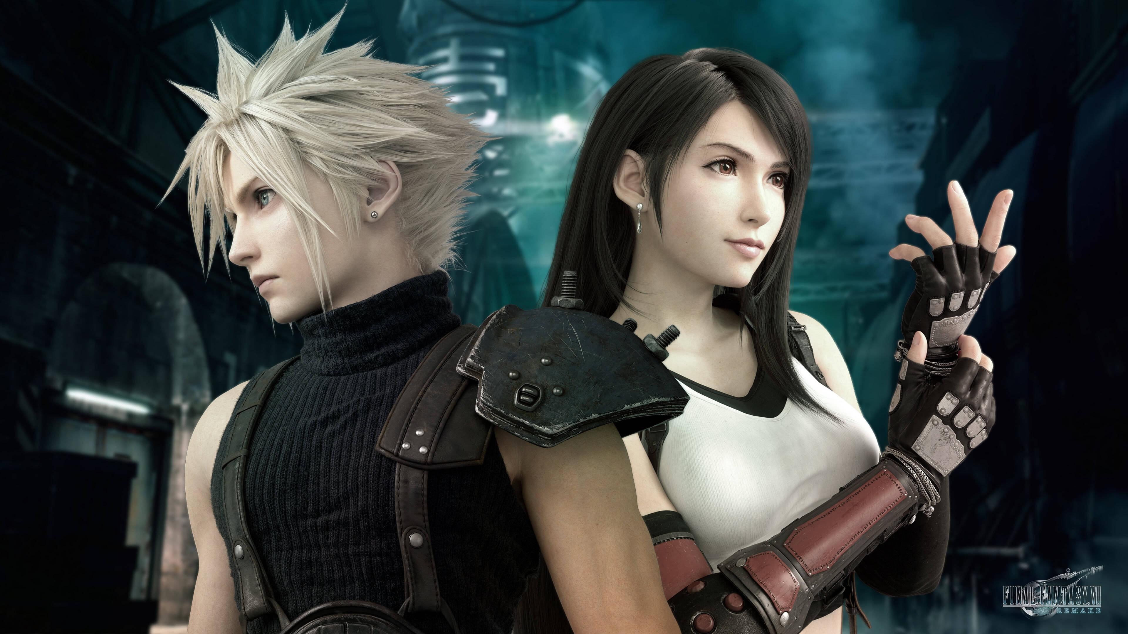 3840x2160 Final Fantasy 7 Remake Cloud Strife Tifa Lockhart UHD 4K Wallpaper, Desktop