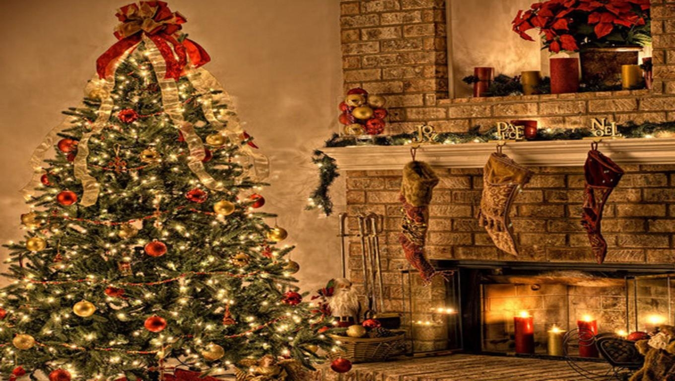 1360x770 Free HD Desktop Cozy Christmas Wallpaper Download, Desktop